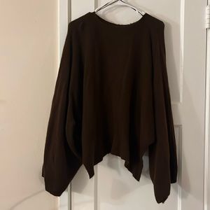 Brown fun Zara wide sleeves sweater
